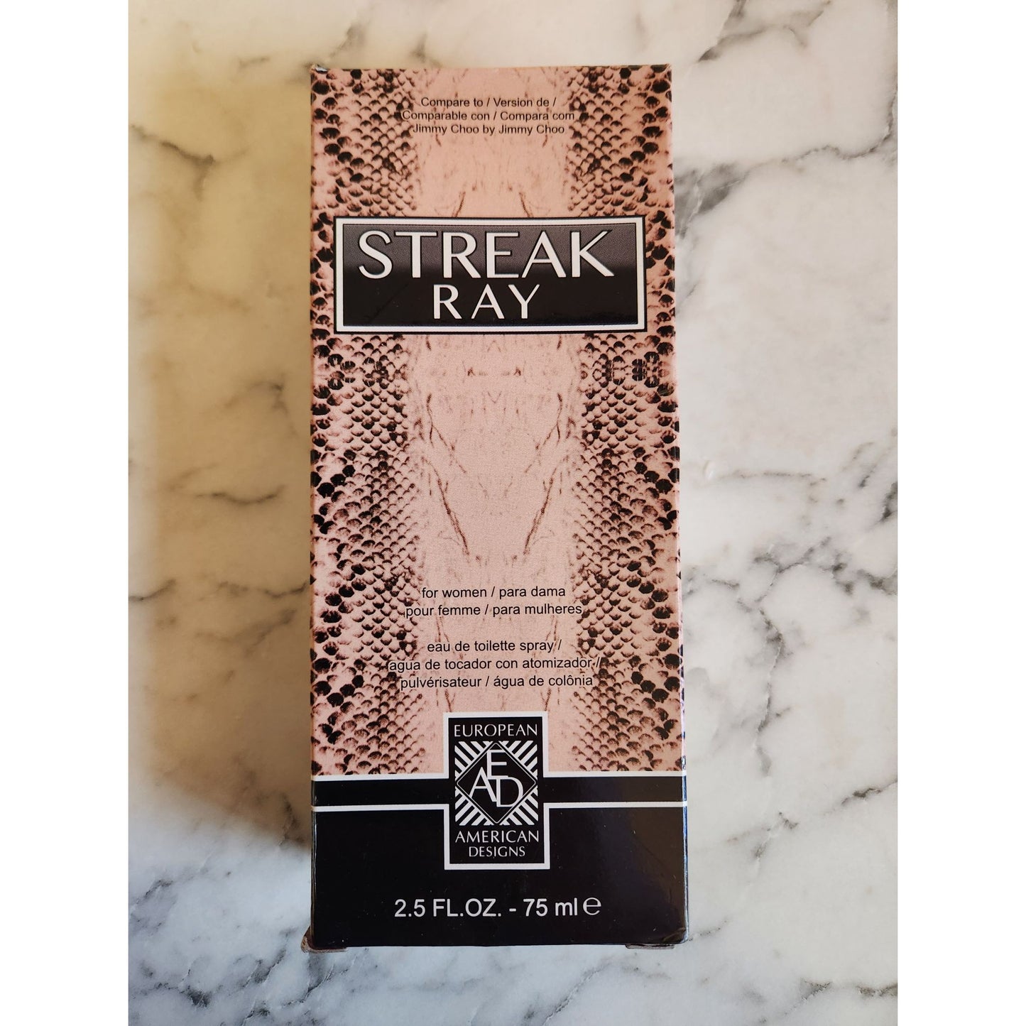 Streak Ray Eau De Toilette Perfume Spray For Women European American Designs 2.5