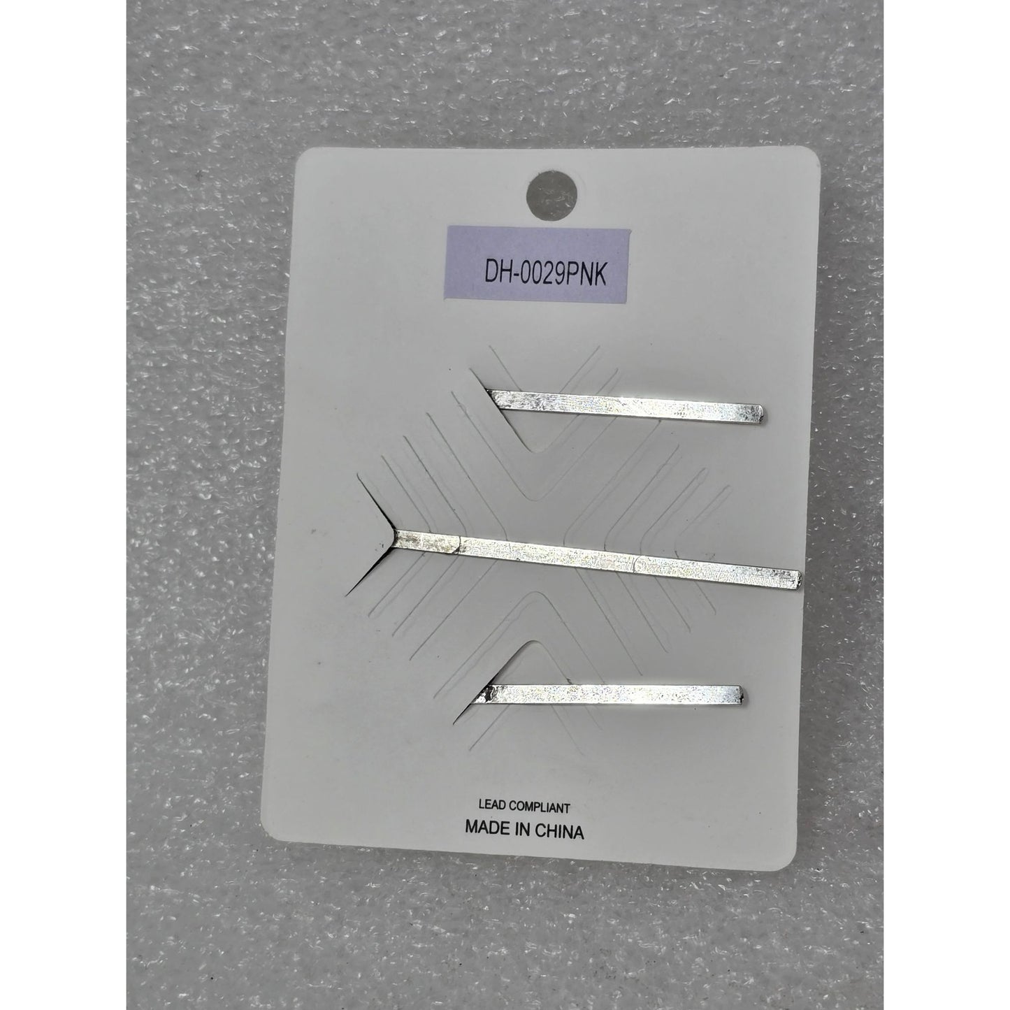 Set Of 3 Southwestern Style Silver Tone Hair Pins With Faux Pink Stones