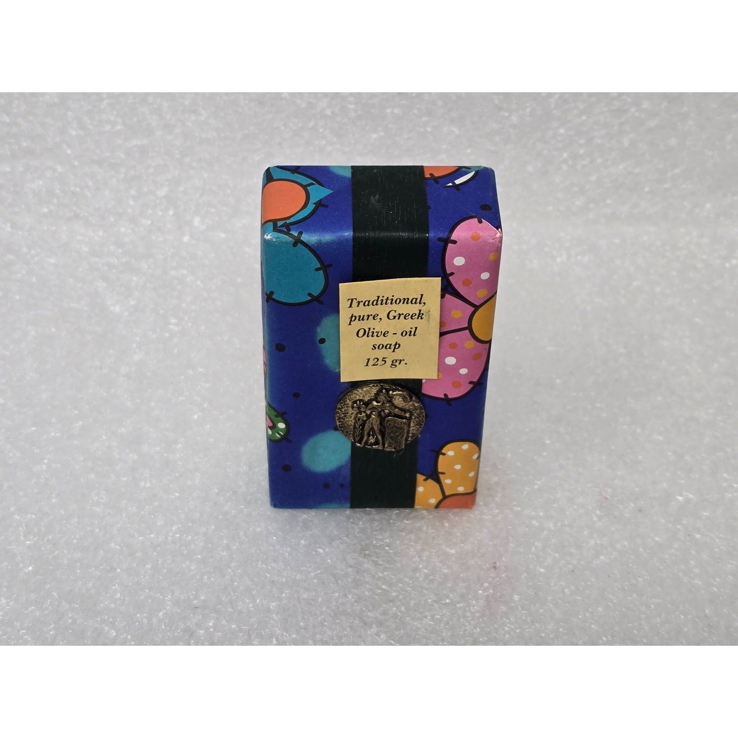 Traditional Pure Greek Olive Oil Soap 125gr Floral Wrapped Natural Skincare