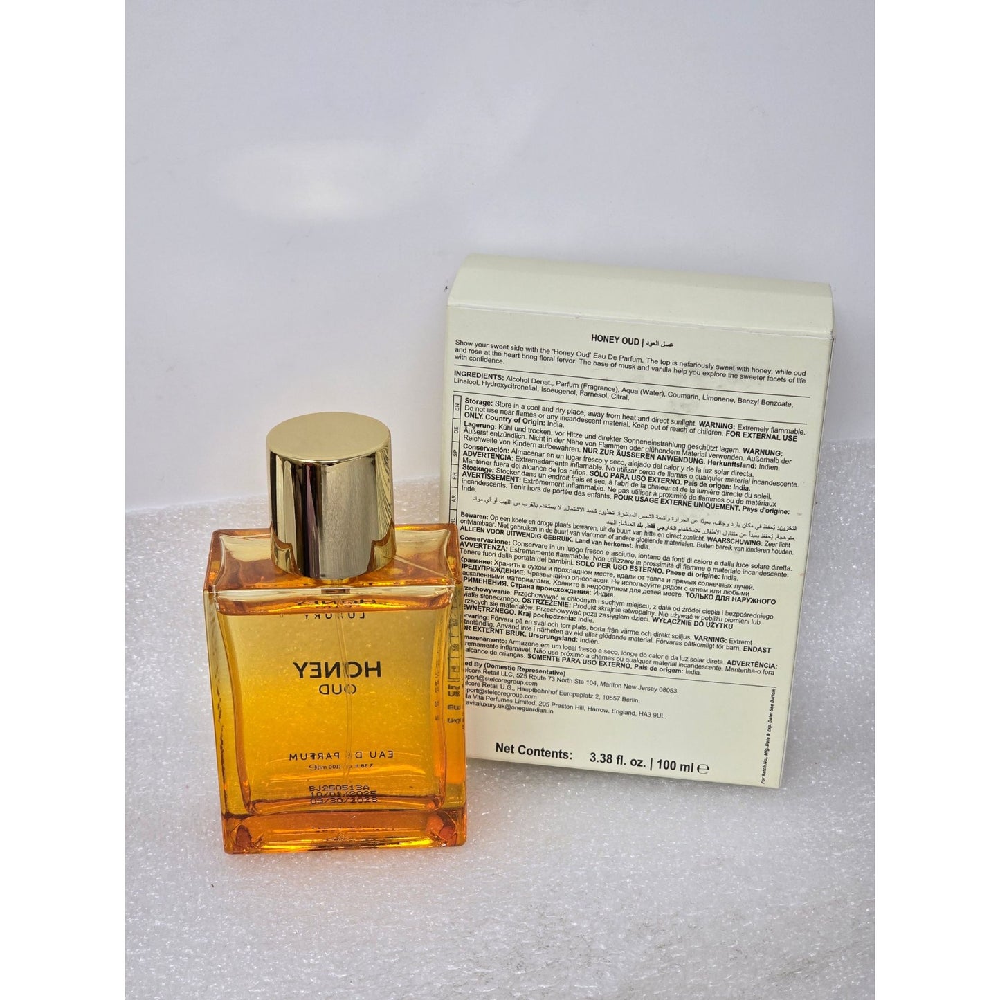 Bellavita Luxury Honey Oud Eau De Parfum Perfume 3.38 Fl Oz 100 Ml Natural Spray