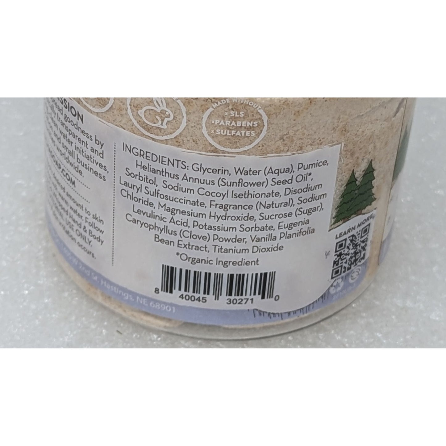 Pacha Soap Co. Whipped Soap + Scrub With Sugar & Spice Vanilla & Clove