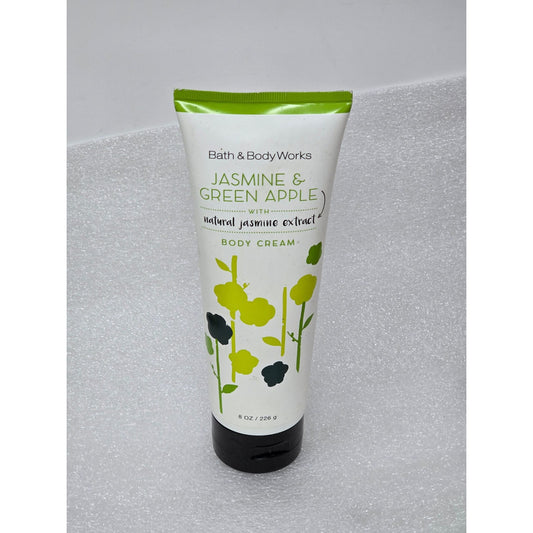 Bath & Body Works Jasmine & Green Apple Body Cream 8 Oz With Natural Jasmine Extract