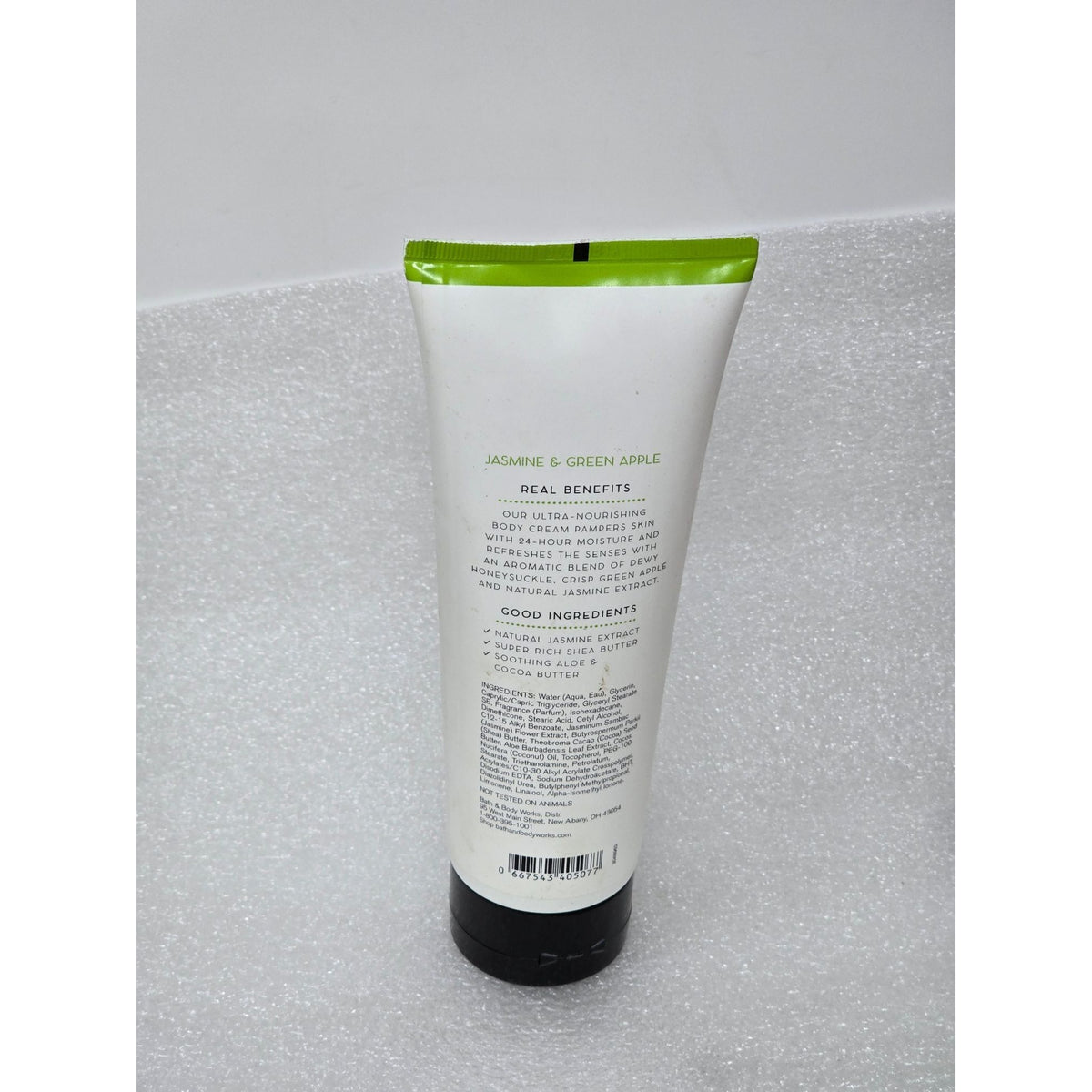 Bath & Body Works Jasmine & Green Apple Body Cream 8 Oz With Natural Jasmine Extract