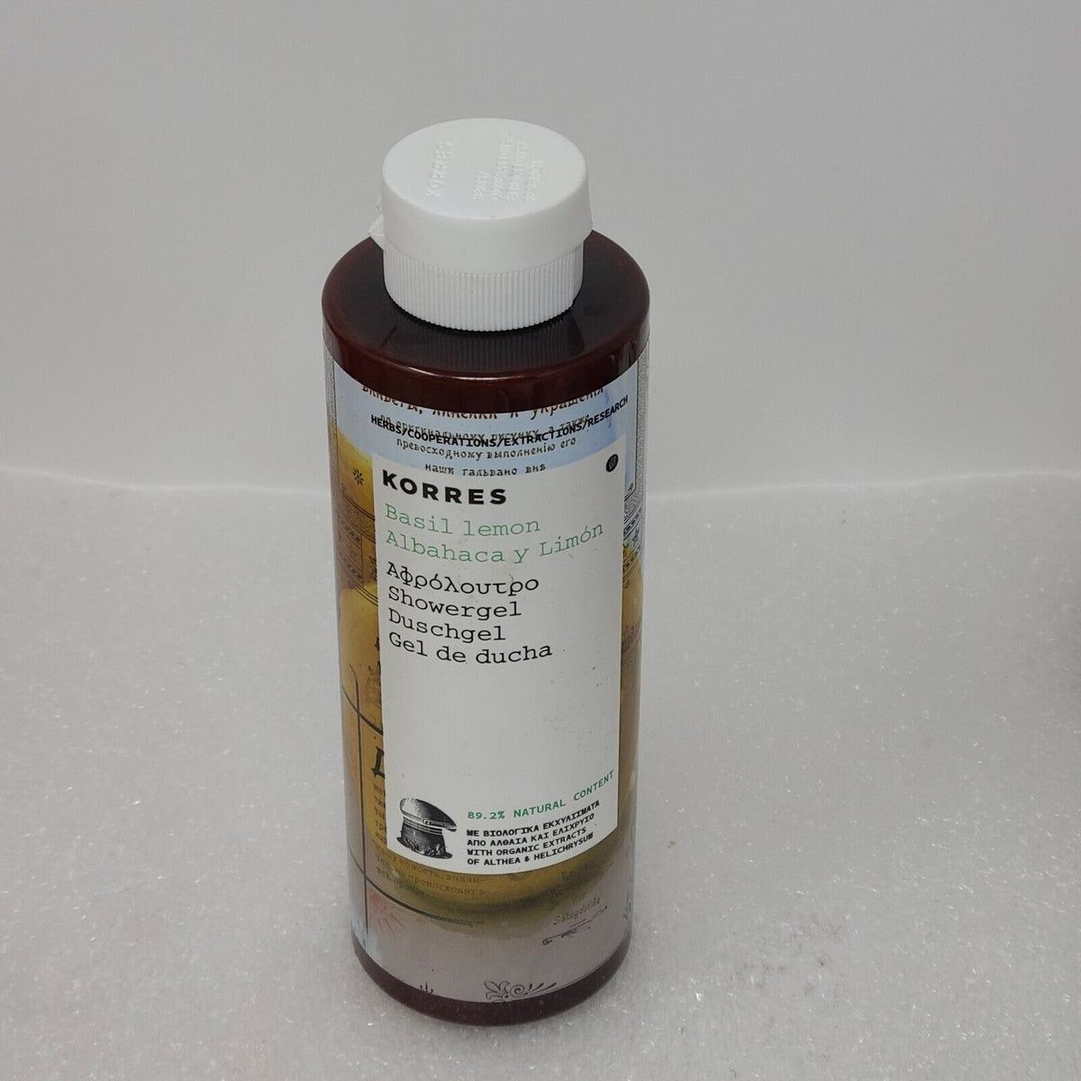 Korres Basil Lemon Shower Gel Body Wash 8.45 Oz