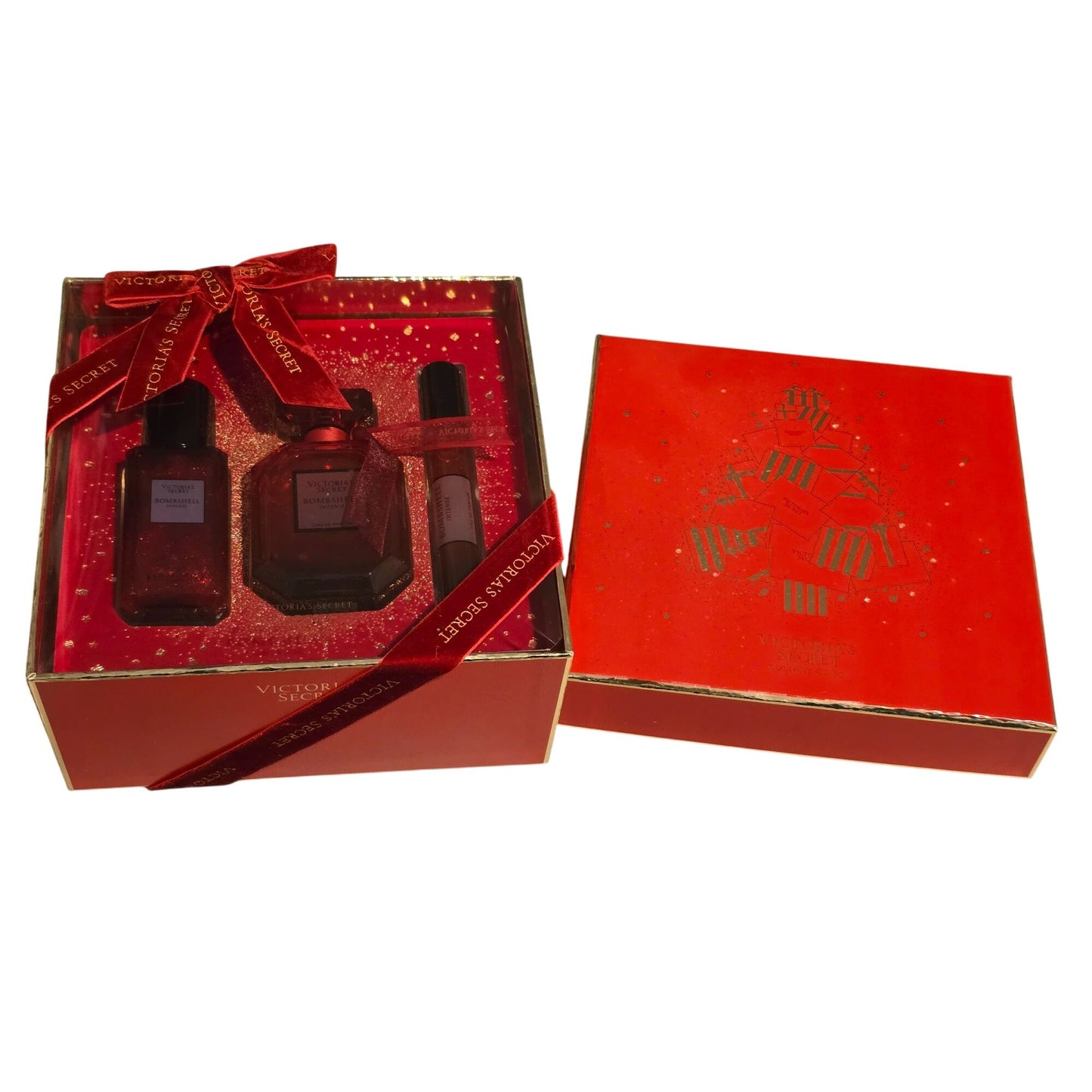 Victorias Secret Bombshell Intense Perfume Gift Set Rollerball Shimmer Fragrance