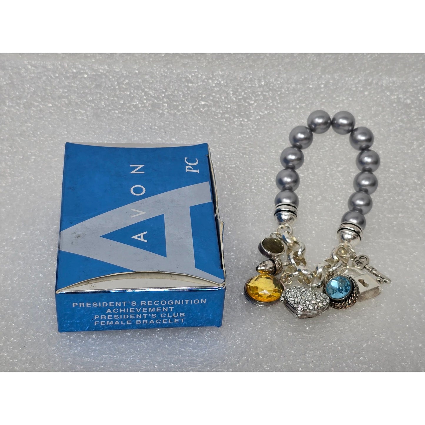 Avon PC Presidents Club Recognition Charm Bracelet Beads & Charms Female