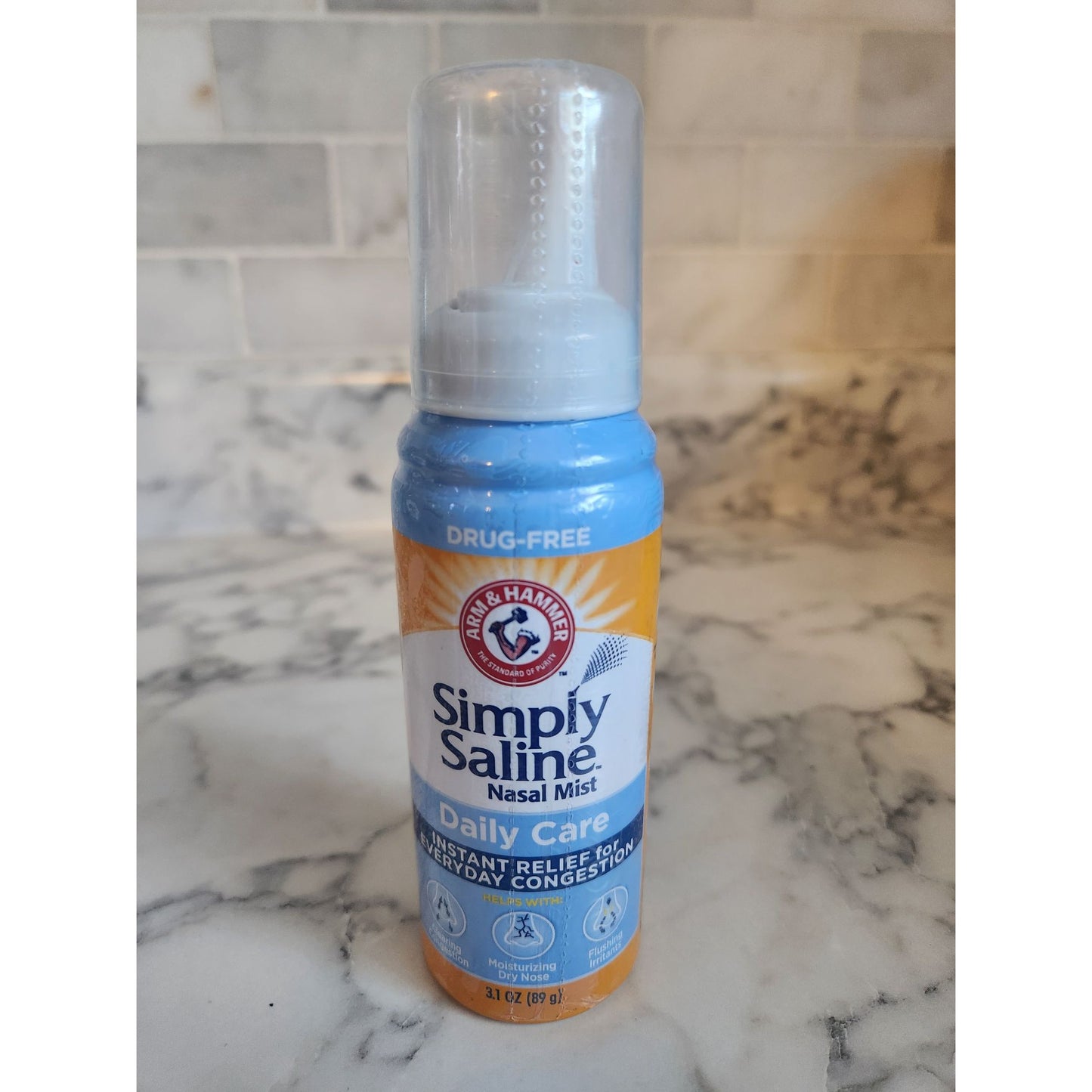 Arm & Hammer Simply Saline Nasal Mist Moisturizing Spray For Congestion Relief