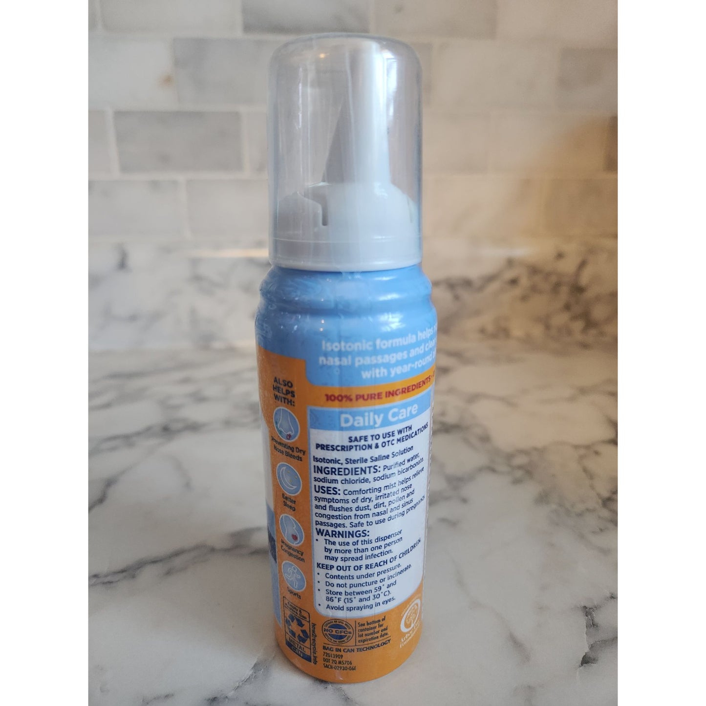 Arm & Hammer Simply Saline Nasal Mist Moisturizing Spray For Congestion Relief