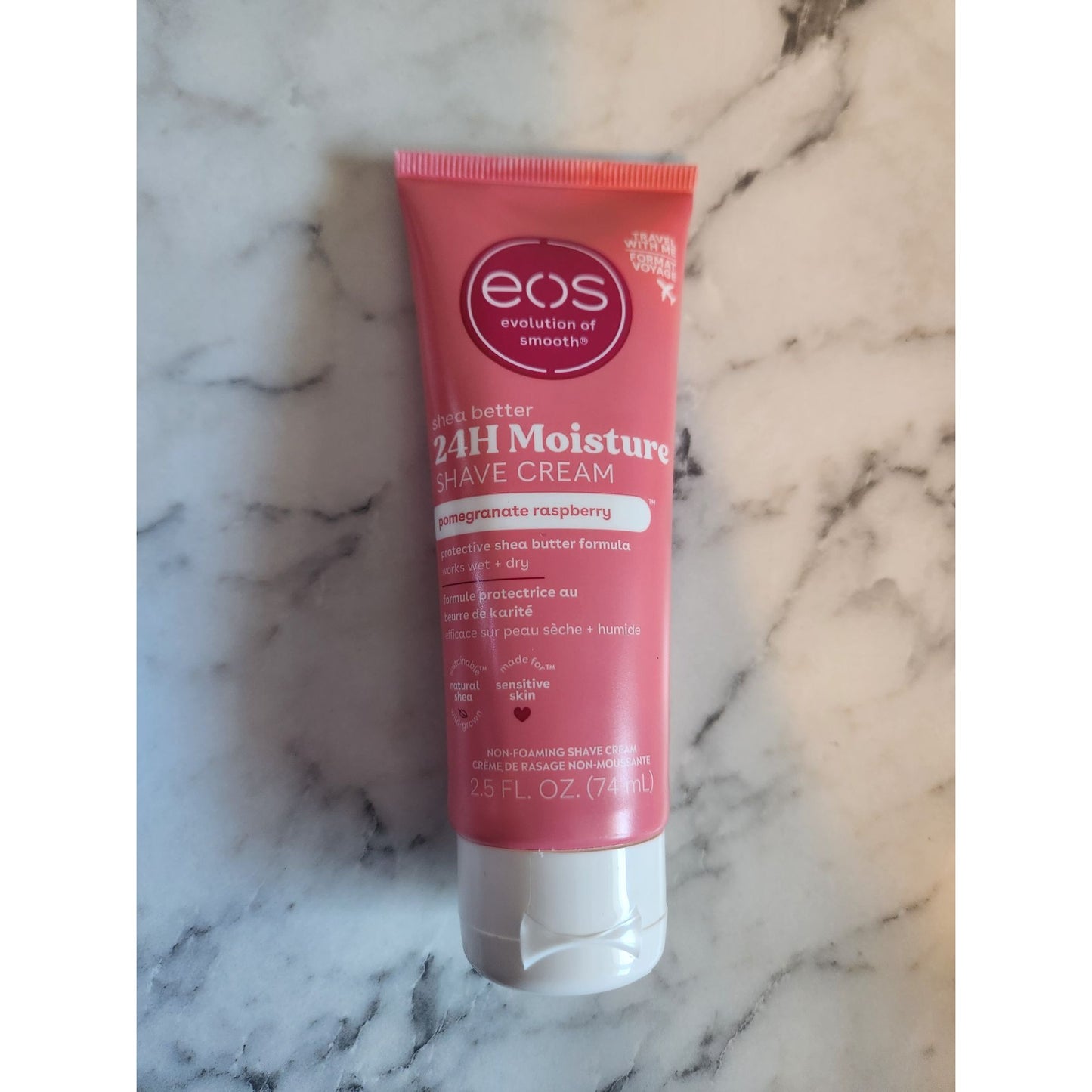 Eos Shea Better 24H Moisture Shave Cream Pomegranate Raspberry 2.5 Fl Oz Shaving