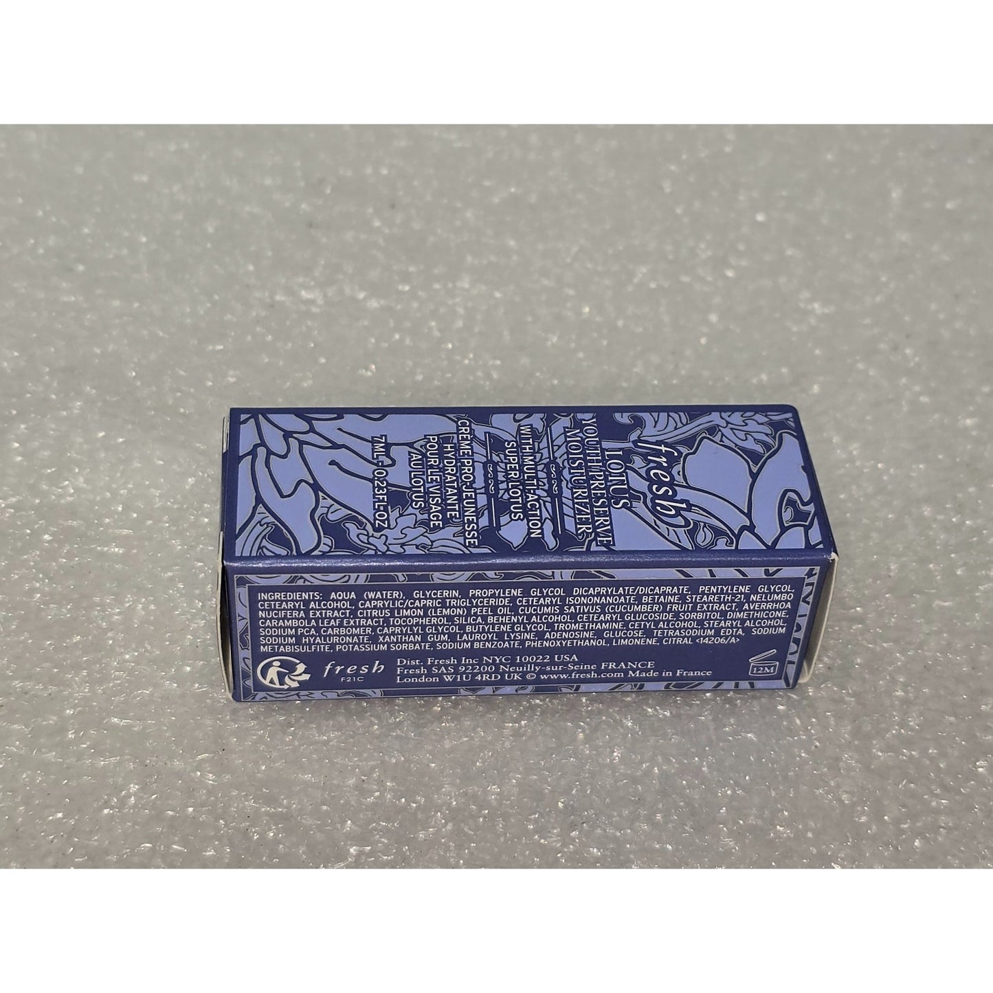 Fresh Lotus Youth Preserve Moisturizer 7ml 0.23 Fl Oz Multi-Action Super Lotus