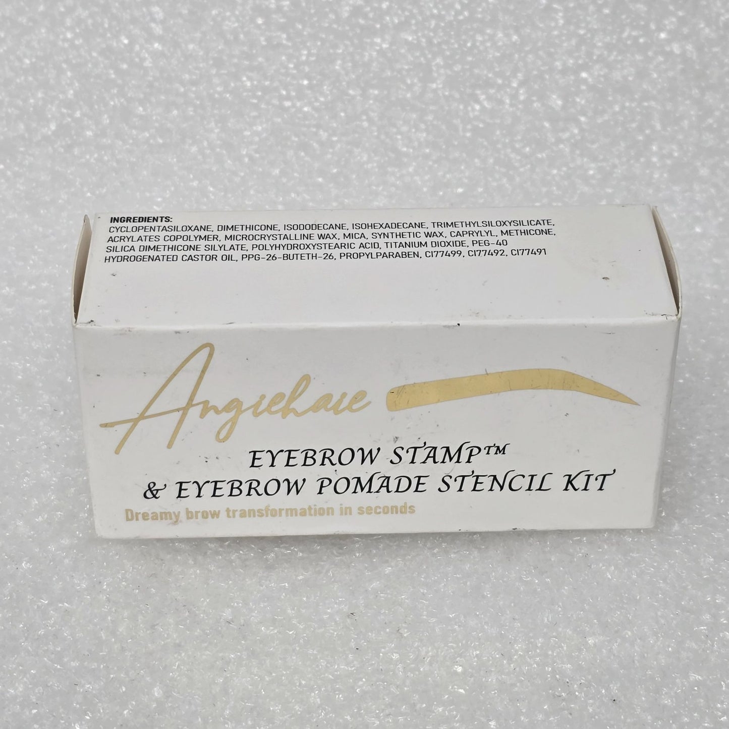 Angiehaie Eyebrow Stamp & Eyebrow Pomade Stencil Kit In Dark Brown