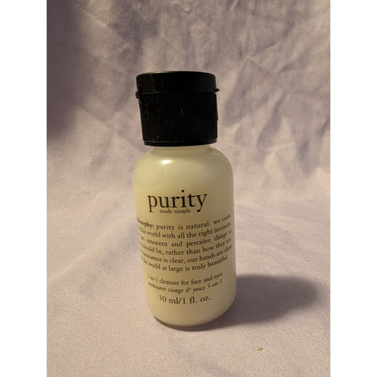 Philosophy Purity Made Simple Cleanser 1 Oz. Travel Size Gentle For Face & Eyes