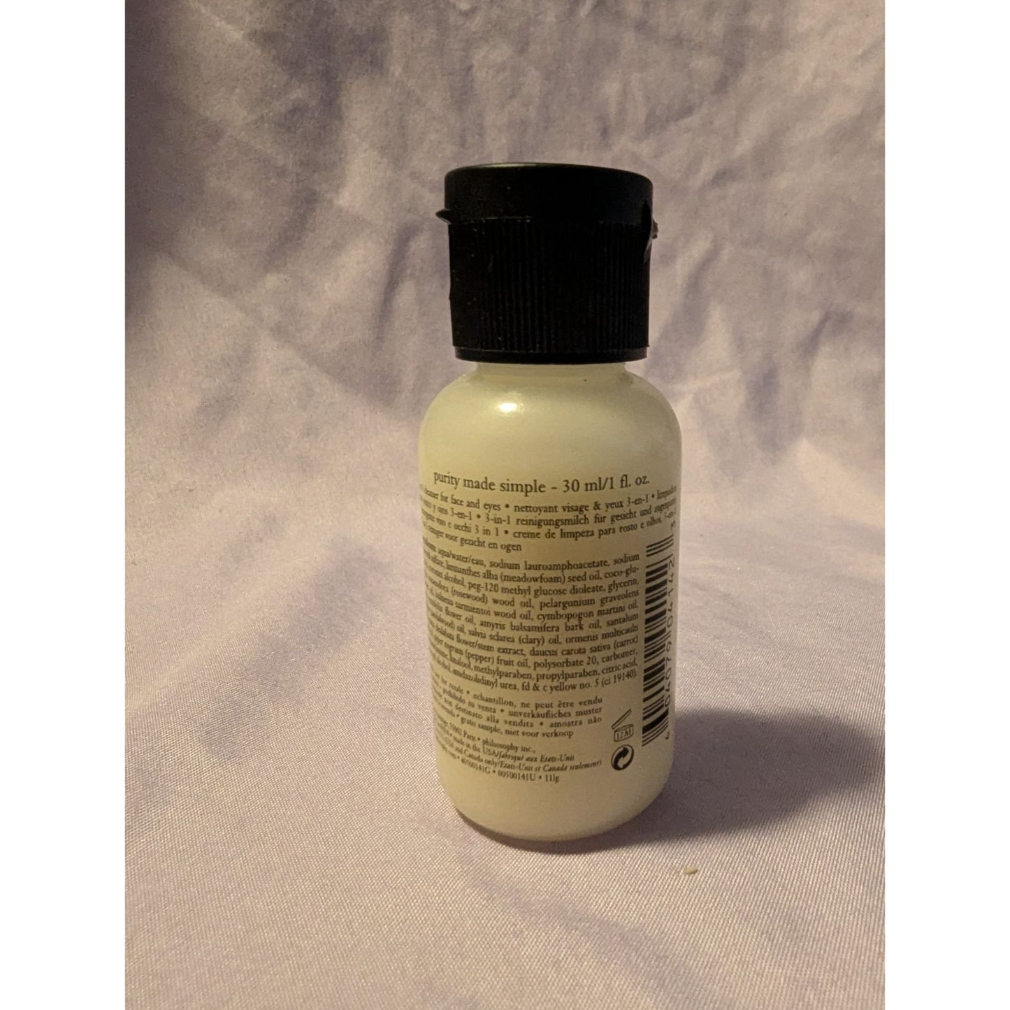 Philosophy Purity Made Simple Cleanser 1 Oz. Travel Size Gentle For Face & Eyes