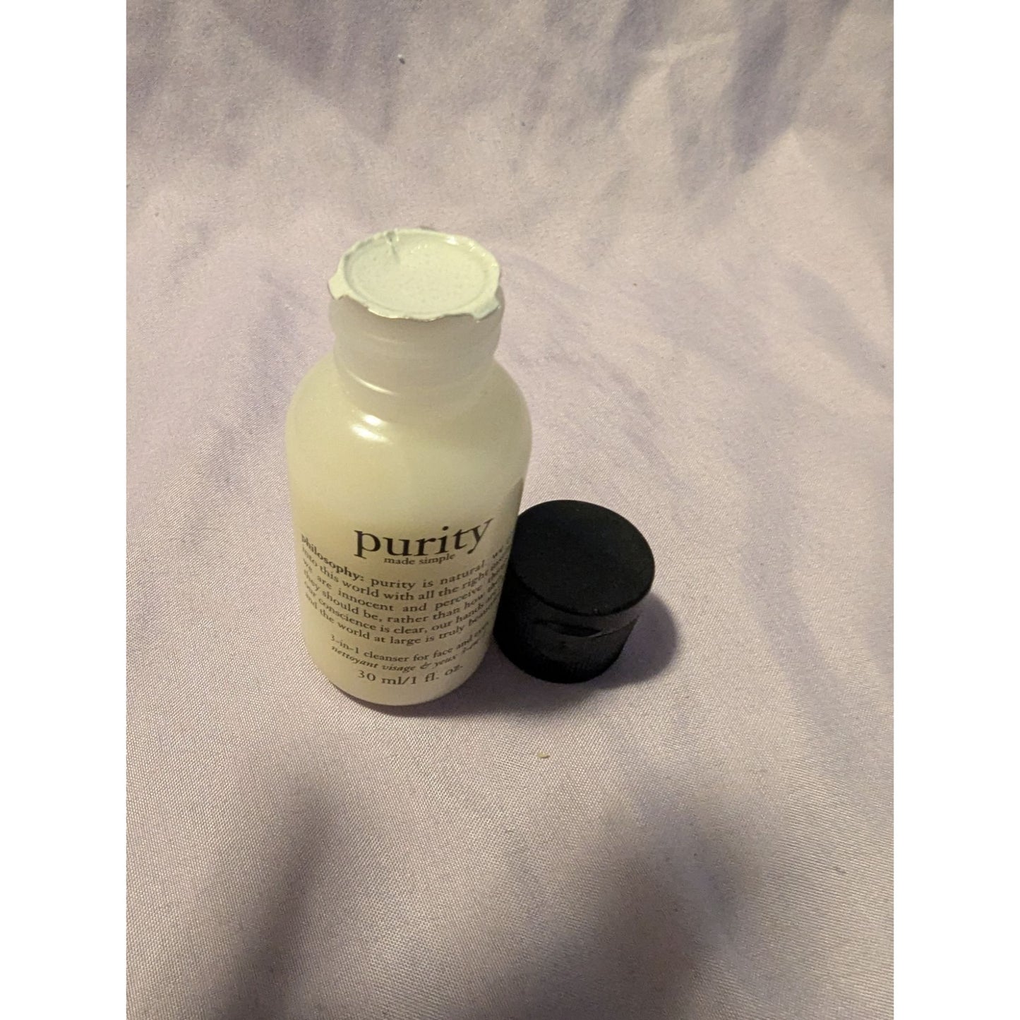 Philosophy Purity Made Simple Cleanser 1 Oz. Travel Size Gentle For Face & Eyes