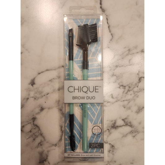 Chique 2-Piece Brow Duo Kit With Brow/Lash Brush & Groomer
