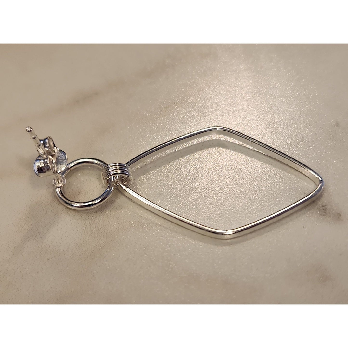 Sterling Silver Geometric Dangle Earrings For Women