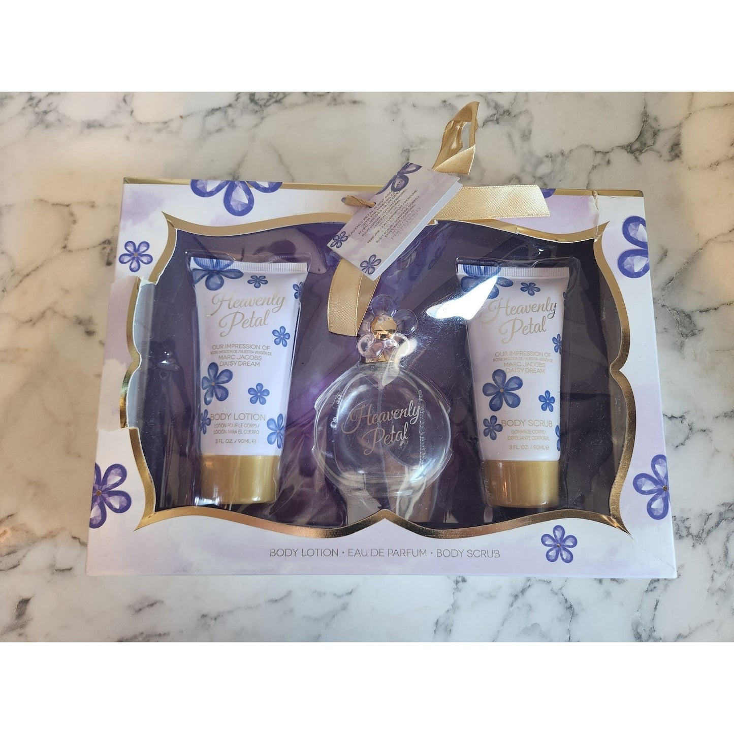 Heavenly Petal Gift Set - Body Lotion Eau De Parfum Perfume & Body Scrub