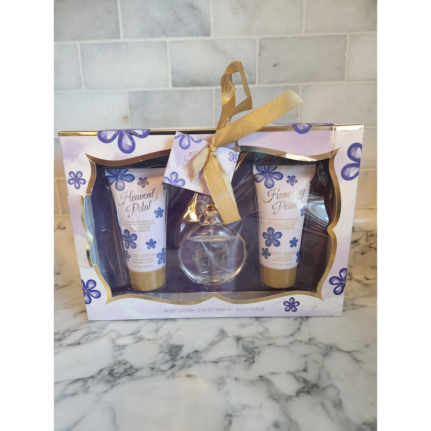 Heavenly Petal Gift Set - Body Lotion Eau De Parfum Perfume & Body Scrub