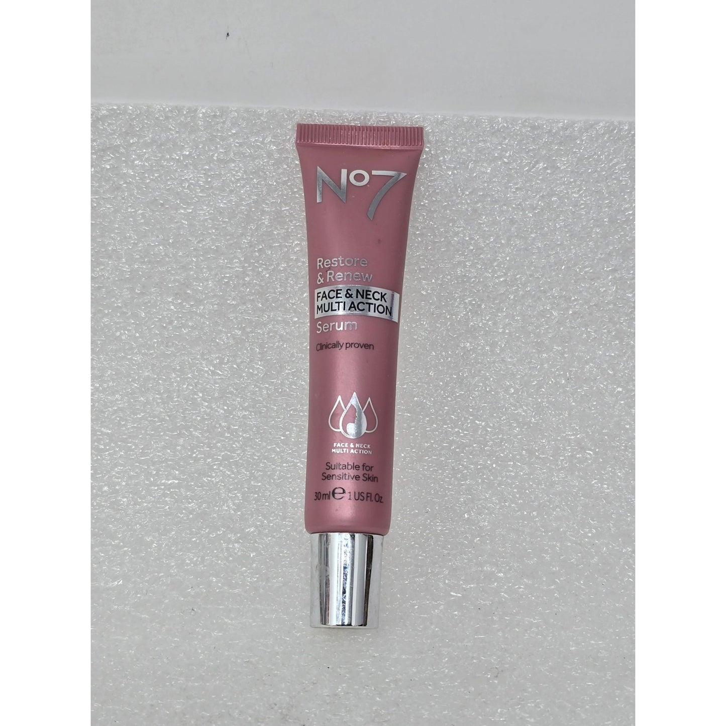 No7 Restore & Renew Face & Neck Multi Action Serum 1 oz For Sensitive Skin