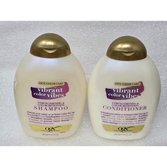 OGX Vibrant Color Vibes Shampoo & Conditioner Set Sulfate-Free Strengthening