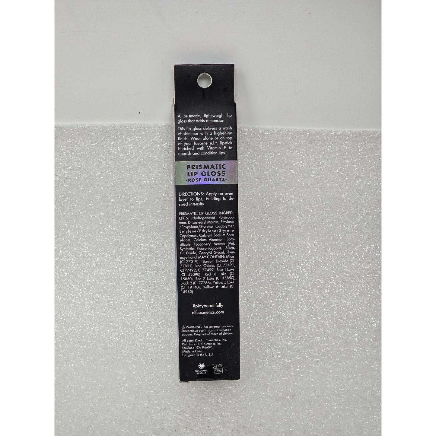 e.l.f. Prismatic Lip Gloss Rose Quartz 0.08 Oz Lightweight High Shine Finish
