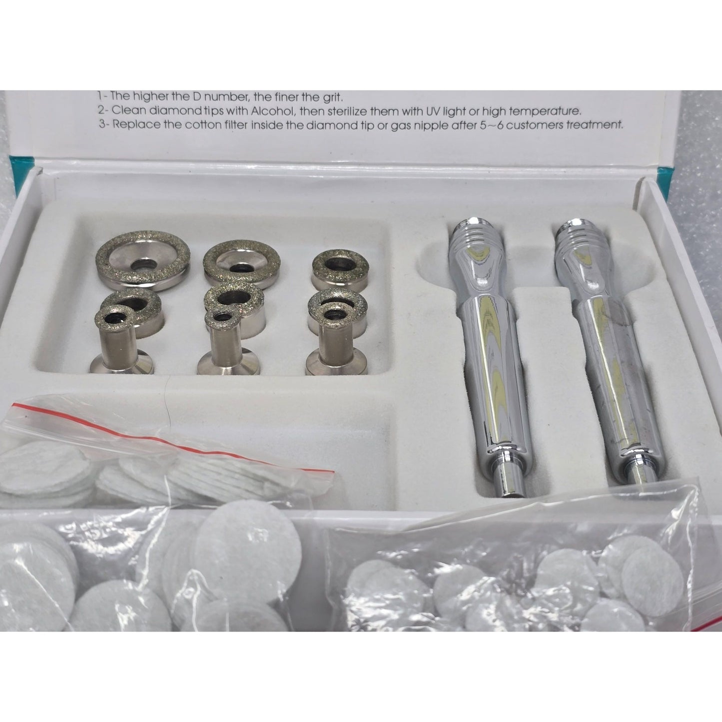 Diamond Dermabrasion 9 Tips & 2 Wands Set + Filters Microdermabrasion Kit