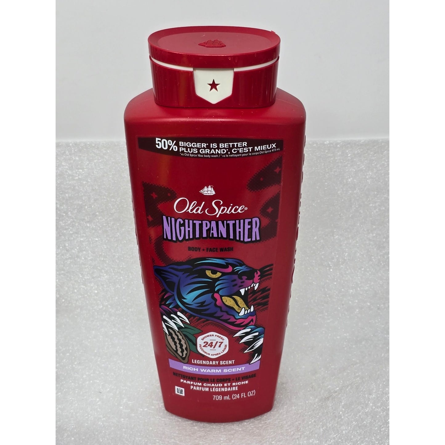 Old Spice Night Panther Body + Face Wash 709ml Legendary Scent Rich Warm Scent