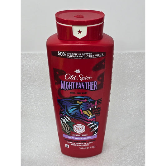 Old Spice Night Panther Body + Face Wash 709ml Legendary Scent Rich Warm Scent