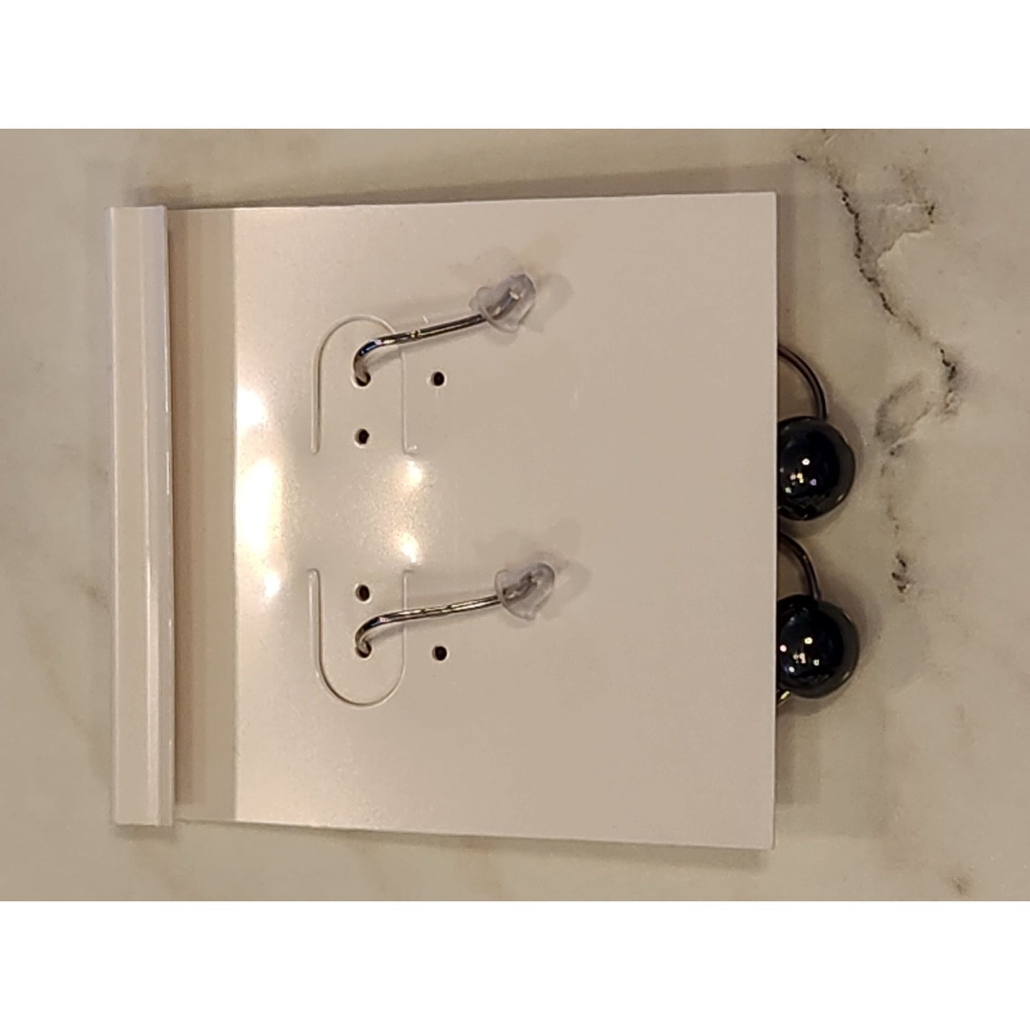 Sterling Silver Drop Earrings With Hematite Beads