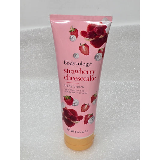 Bodycology Strawberry Cheesecake Body Cream With Moisturizing Rich Butter 8 Oz