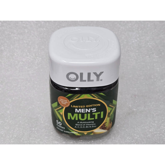 Olly Mens Multi Vitamin Gummies  A C D E Bs & Zinc 50 Festive Poached Pear