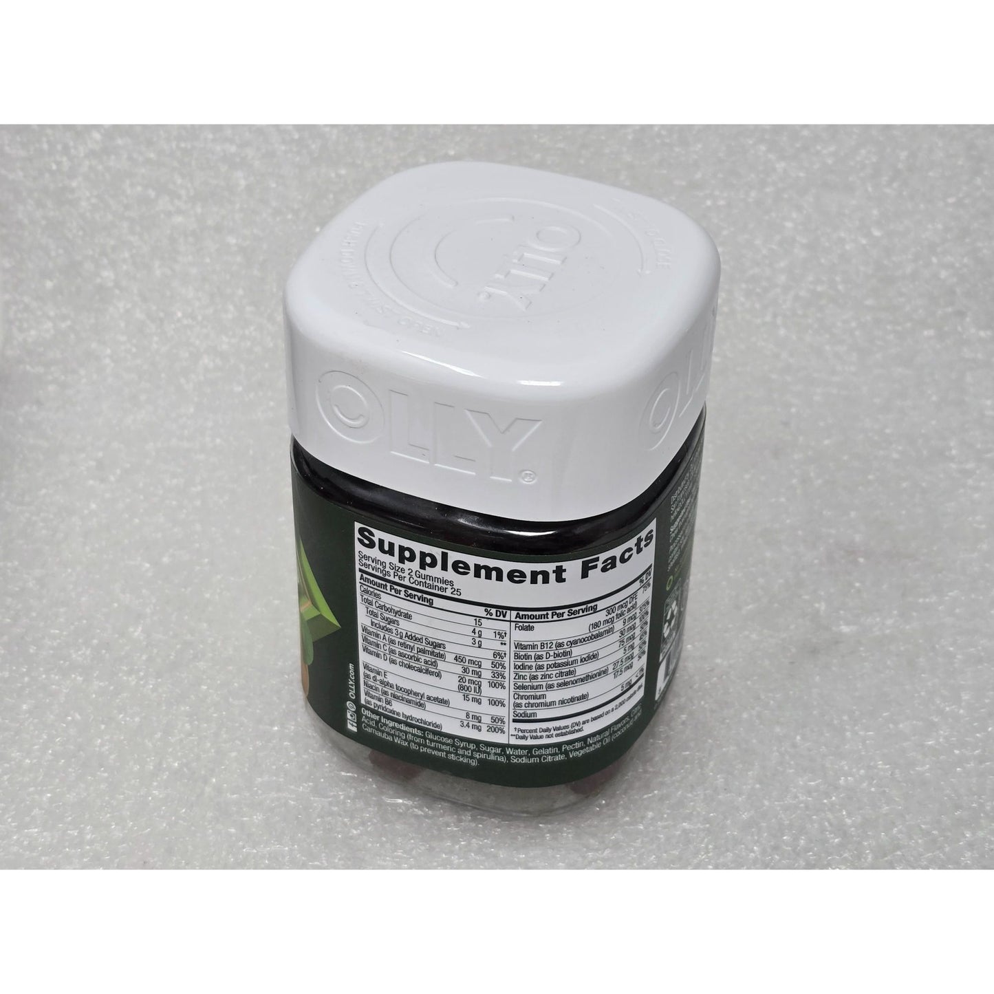 Olly Mens Multi Vitamin Gummies  A C D E Bs & Zinc 50 Festive Poached Pear