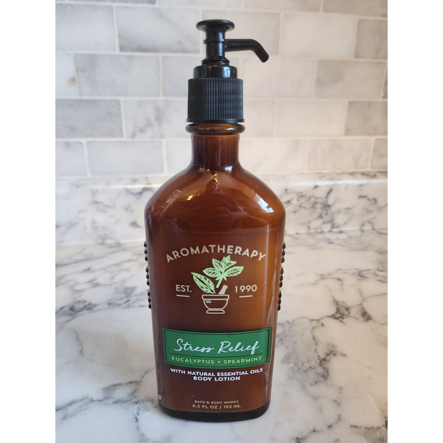 Aromatherapy Stress Relief Body Lotion With Eucalyptus & Spearmint Natural Essential Oils 6.5 Fl Oz