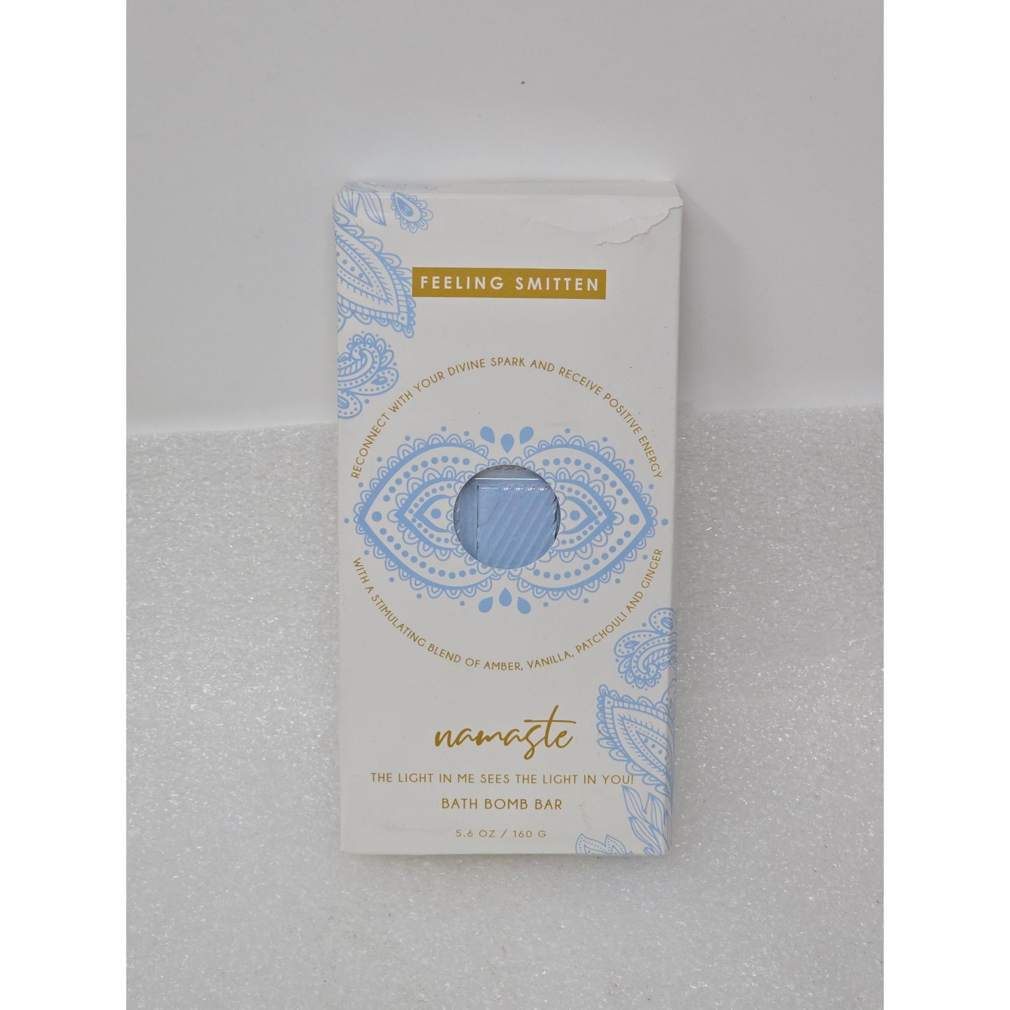 Feeling Smitten Namaste Bath Bomb Bar Amber Vanilla Relaxation Aromatherapy Gift