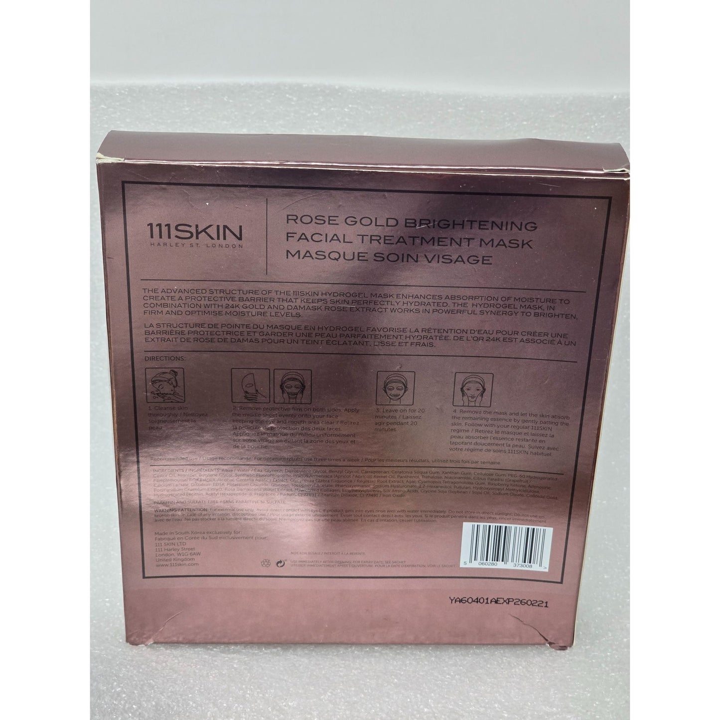 111Skin Rose Gold Brightening Facial Treatment Mask Set of 5 x 30ml