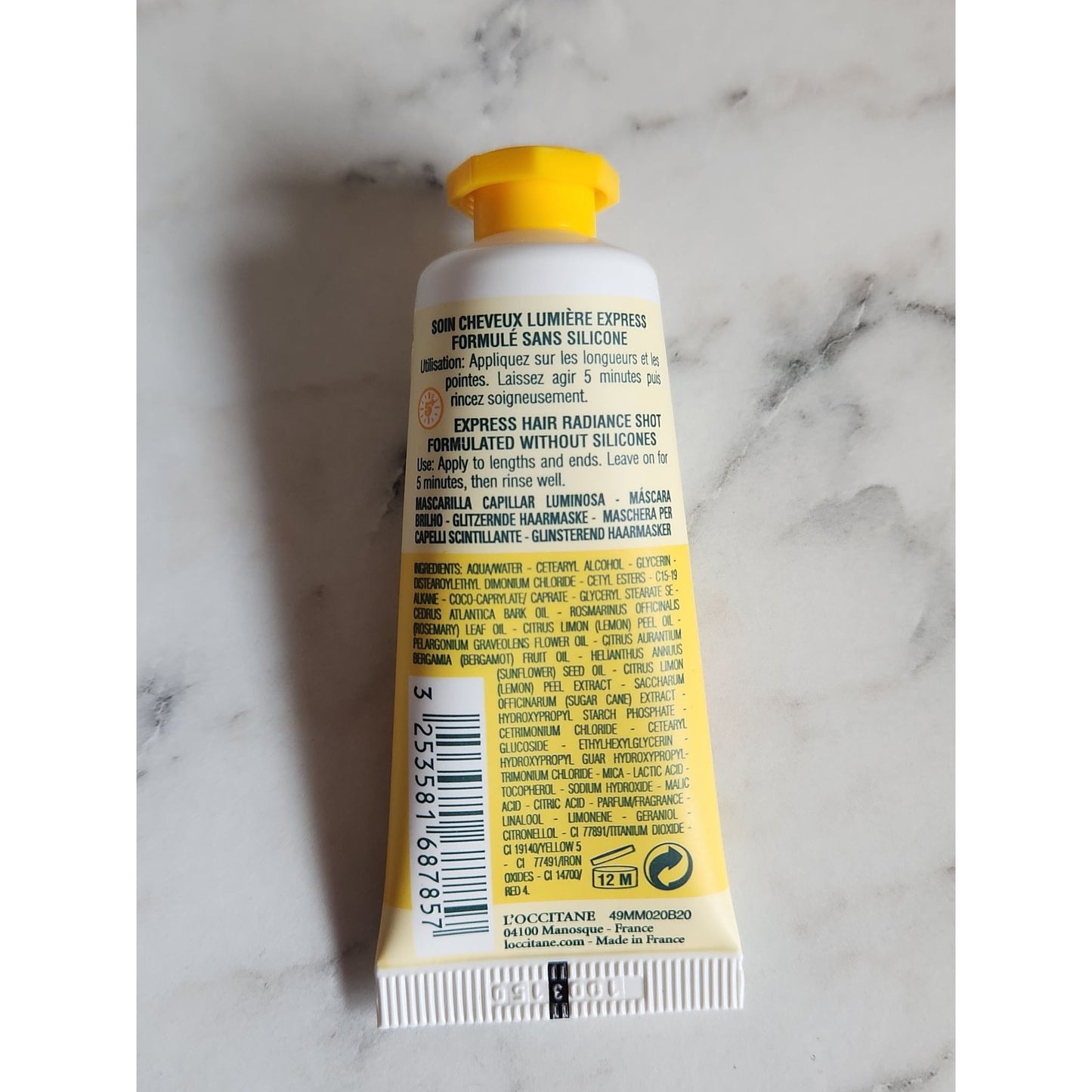 L"Occitane SOS Shine Lustrous Hair Mask With Essential Oils 20ml Travel Size