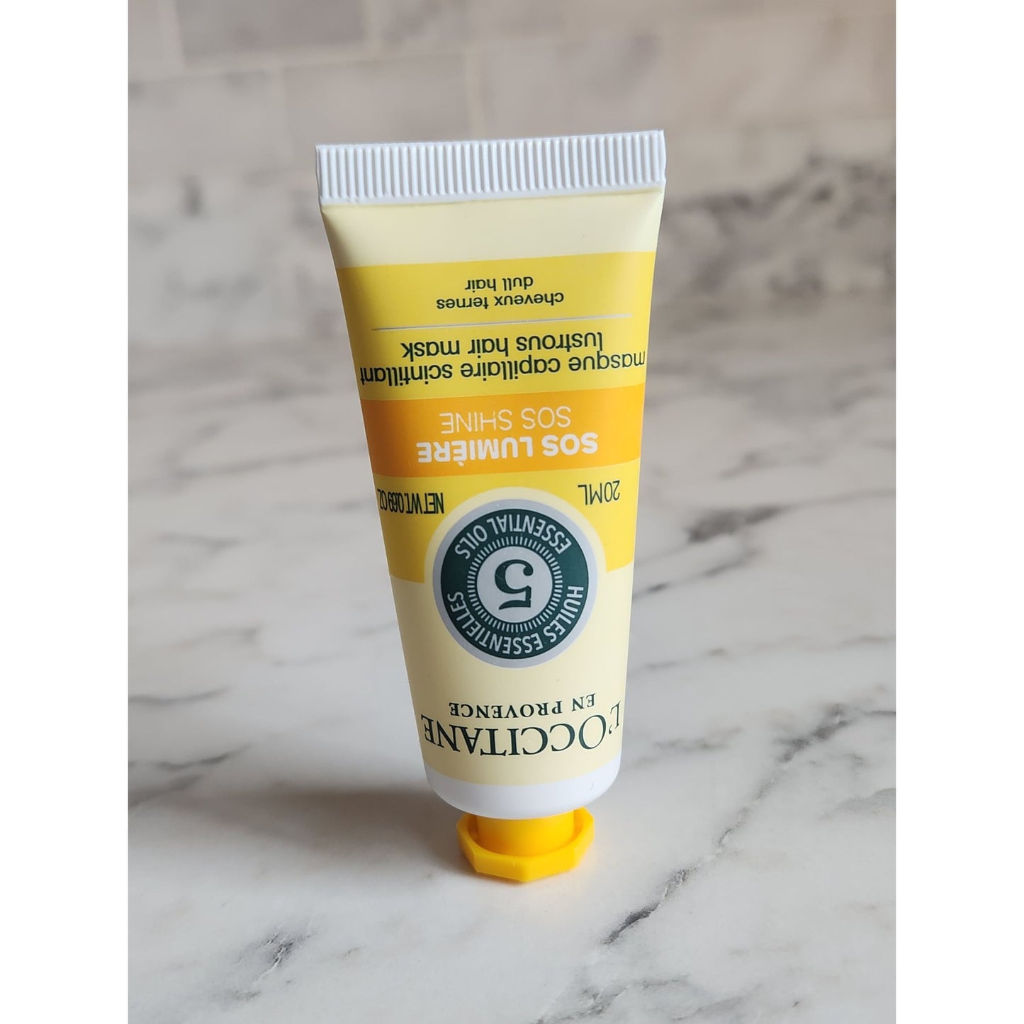 L"Occitane SOS Shine Lustrous Hair Mask With Essential Oils 20ml Travel Size