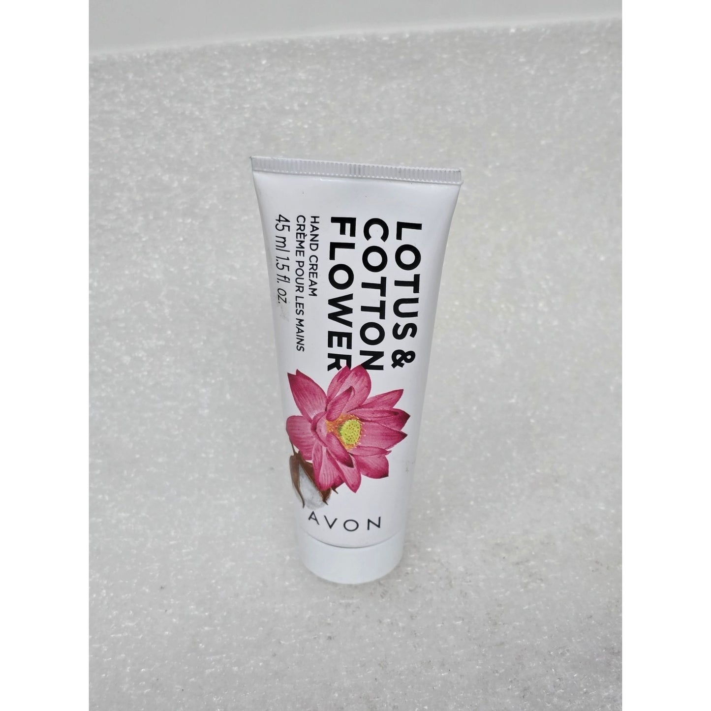 Avon Lotus & Cotton Flower Hand Cream With Shea Butter & Vitamin E 1.5 oz