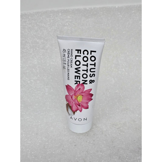 Avon Lotus & Cotton Flower Hand Cream With Shea Butter & Vitamin E 1.5 oz