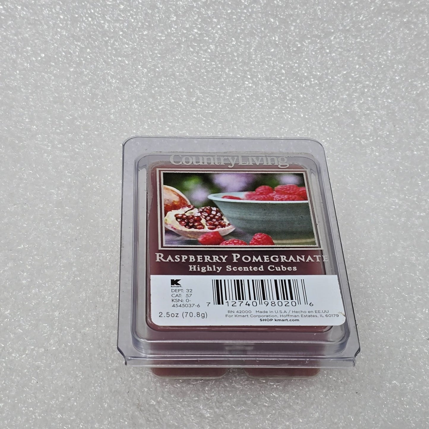 Country Living Raspberry Pomegranate Highly Scented Wax Cubes 2.5 Oz