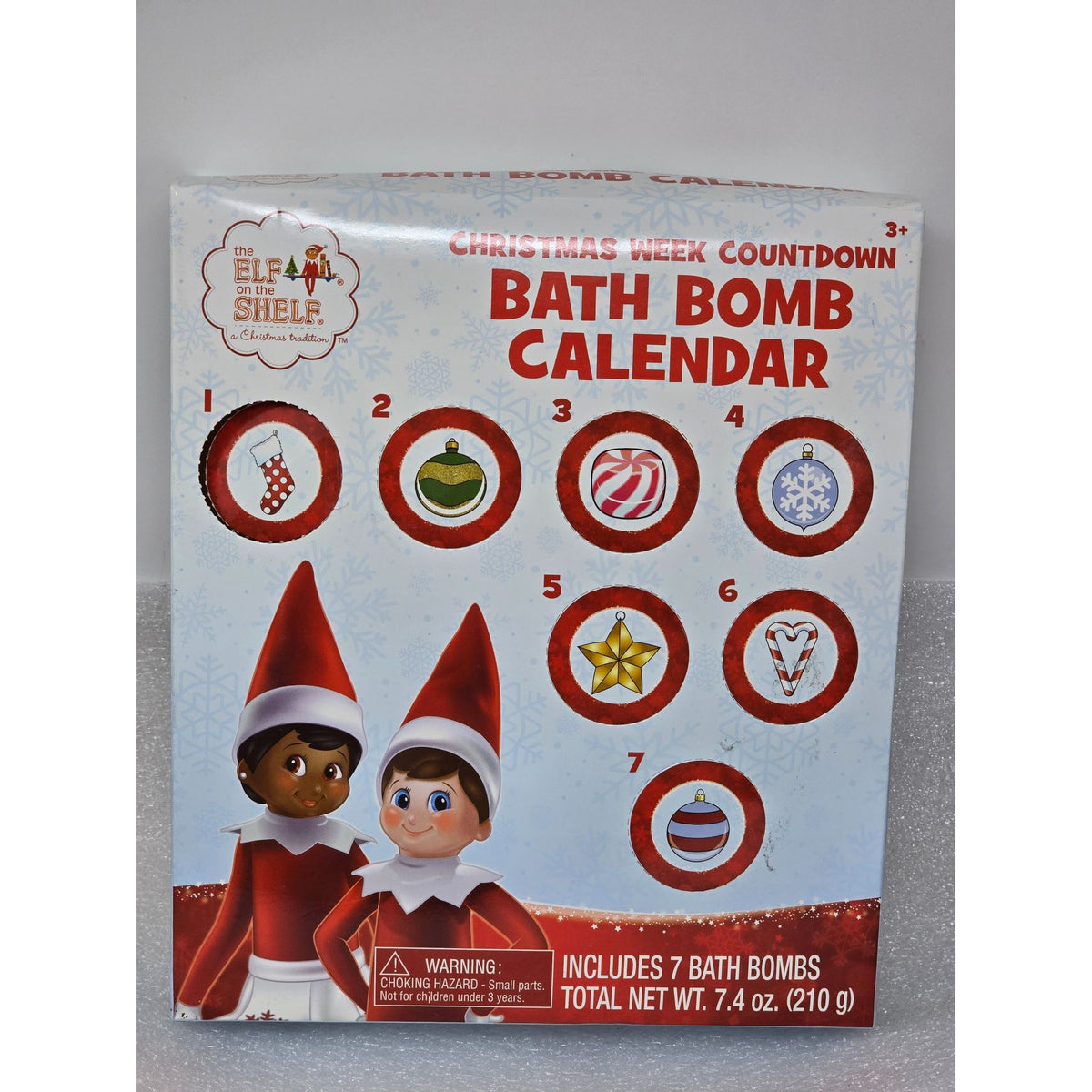 The Elf On The Shelf Christmas Week Countdown Bath Bomb Calendar 7 Bath Bombs