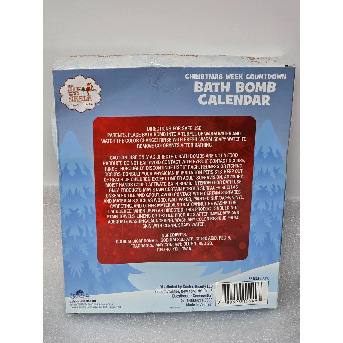 The Elf On The Shelf Christmas Week Countdown Bath Bomb Calendar 7 Bath Bombs