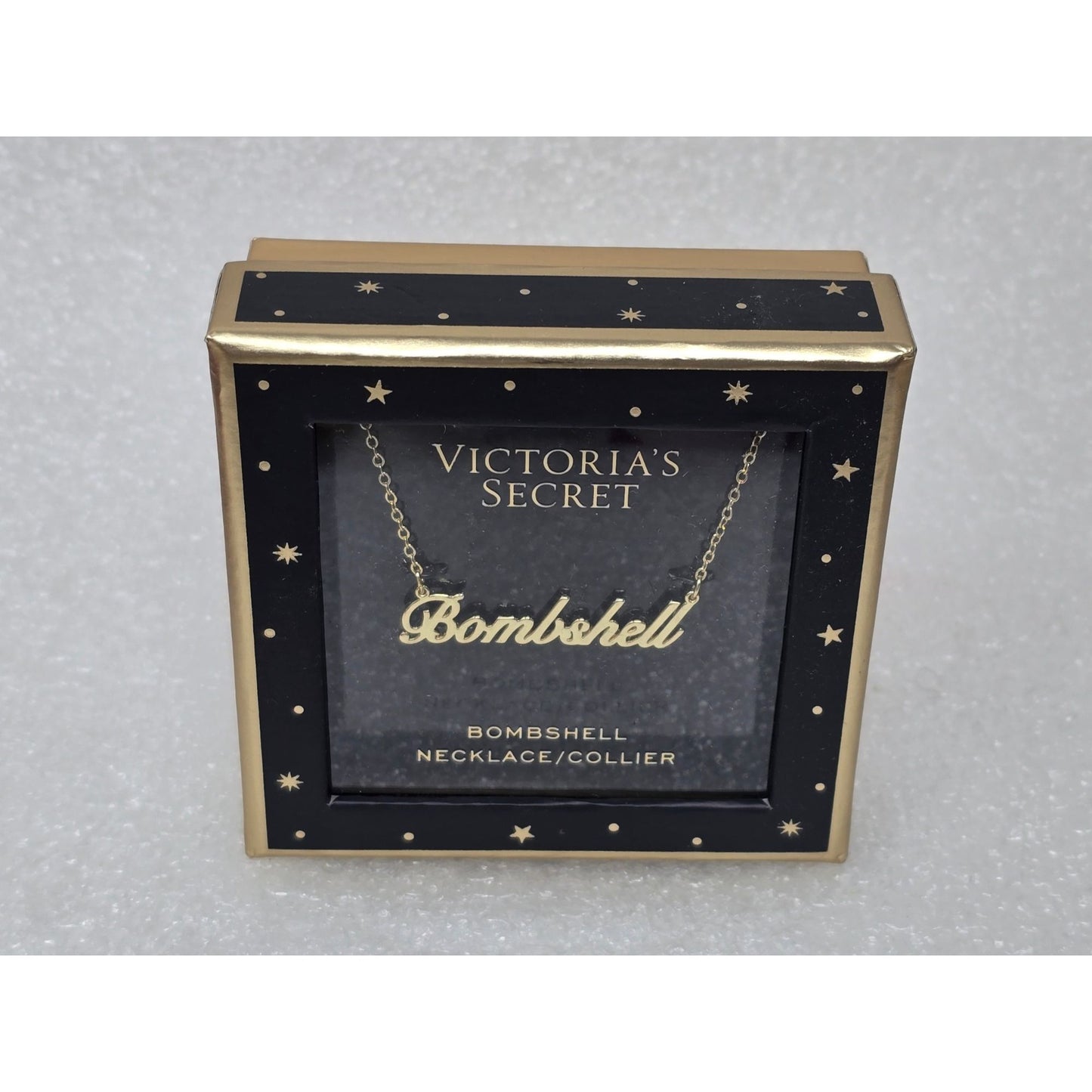 Victoria's Secret Bombshell Gold-Tone Necklace In Gift Box