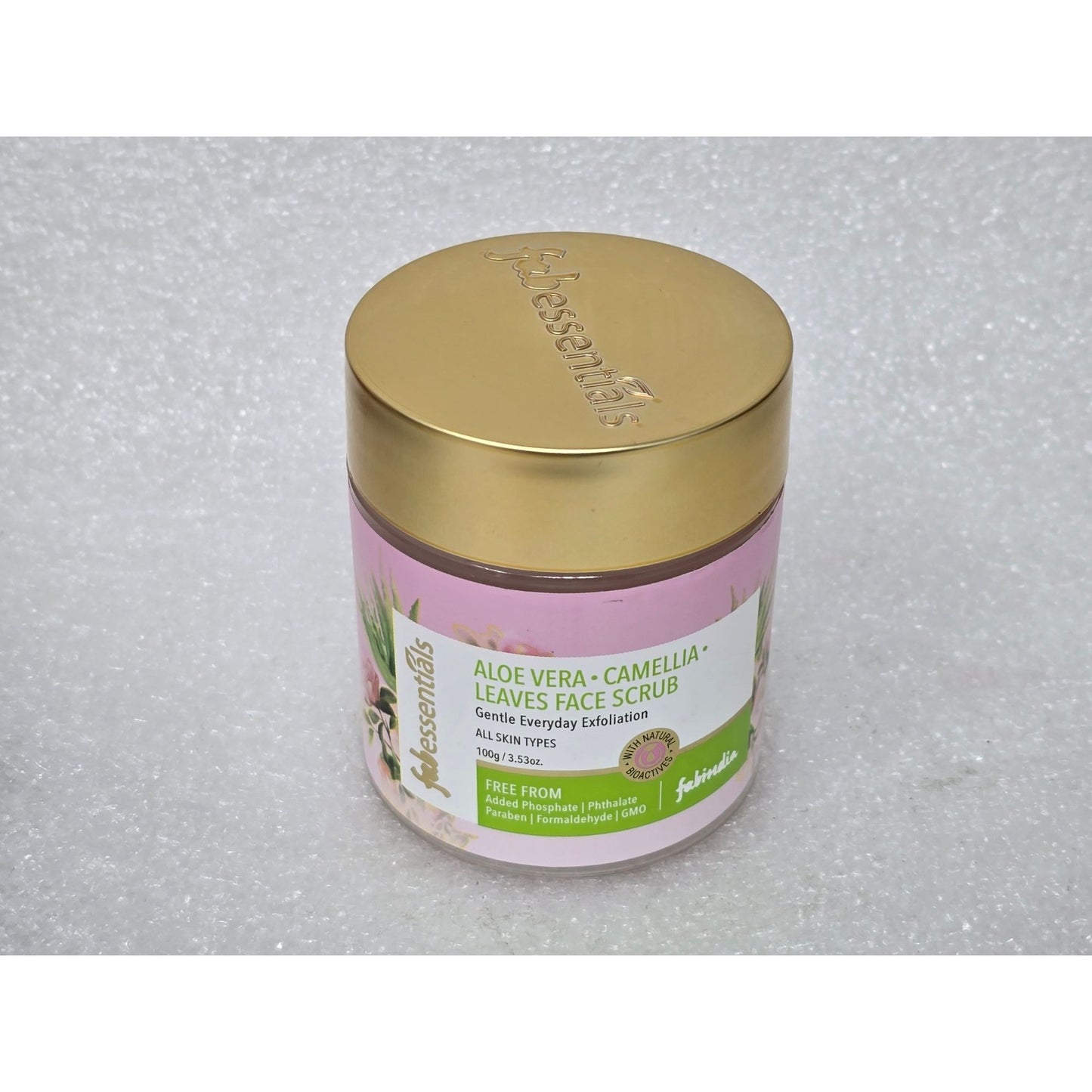 Fab Essentials Aloe Vera & Camellia Leaves Face Scrub Gentle Exfoliation
