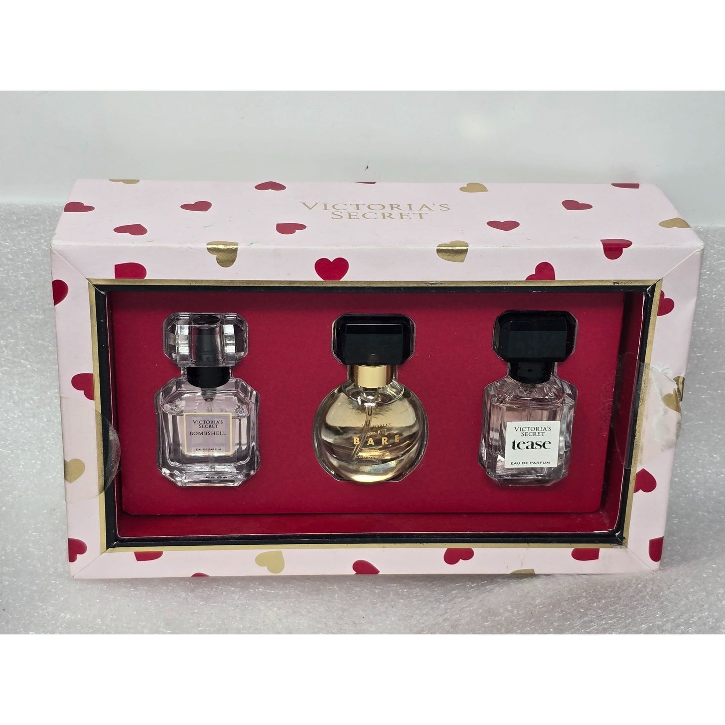 Victoria's Secret Deluxe Mini Fragrance Trio Bombshell Bare Tease 3 x 7.5ml Set