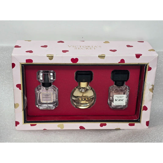 Victoria's Secret Deluxe Mini Fragrance Trio Bombshell Bare Tease 3 x 7.5ml Set