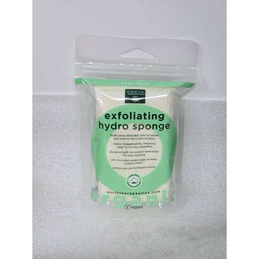 Earth Therapeutics Exfoliating Hydro Sponge Vegan Organic Cotton Body Care