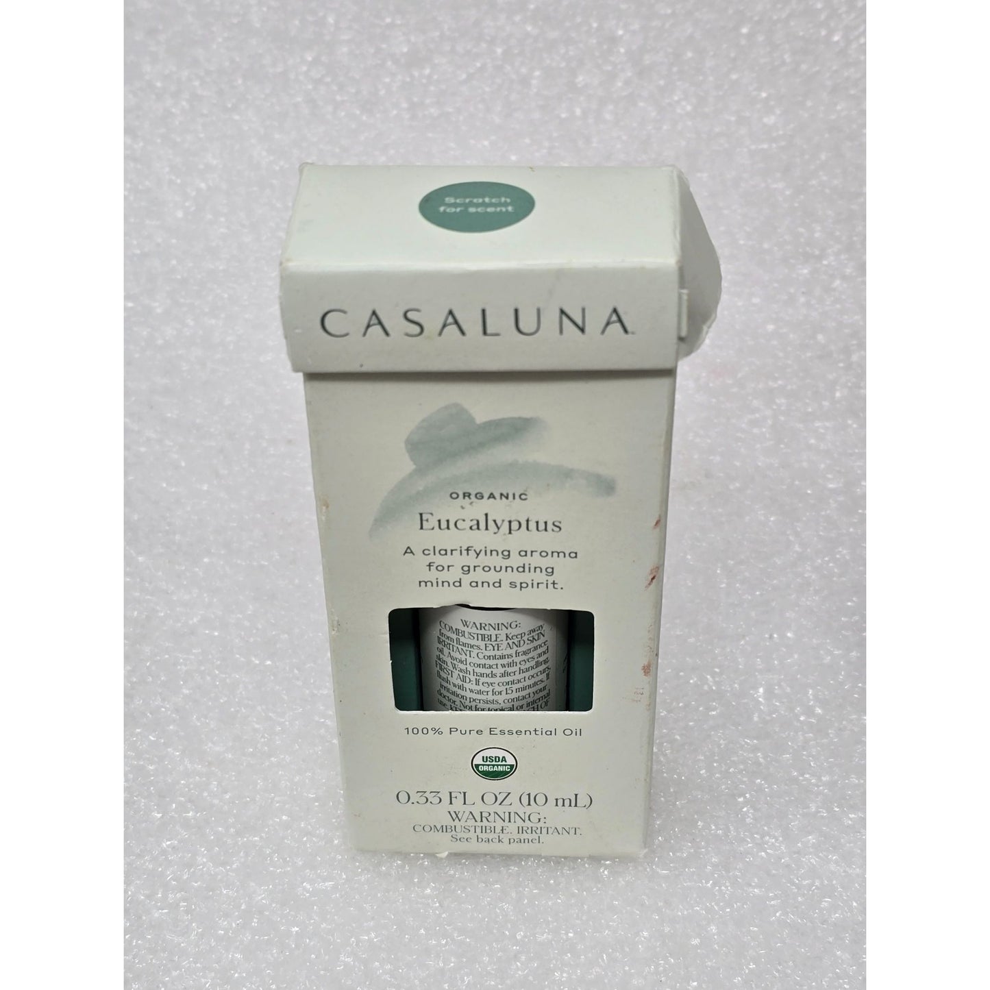 Casaluna Organic Eucalyptus Essential Oil 0.33 Fl Oz Aromatherapy