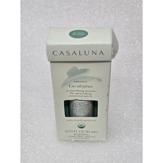 Casaluna Organic Eucalyptus Essential Oil 0.33 Fl Oz Aromatherapy