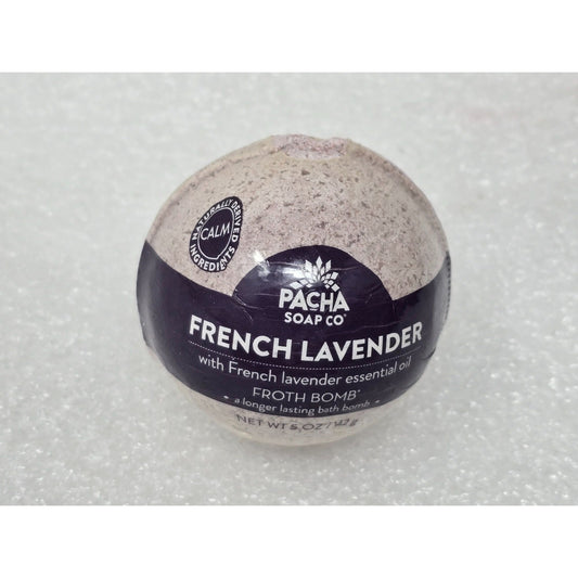 Pacha Soap Co French Lavender Froth Bomb 5 oz With Essential Oil